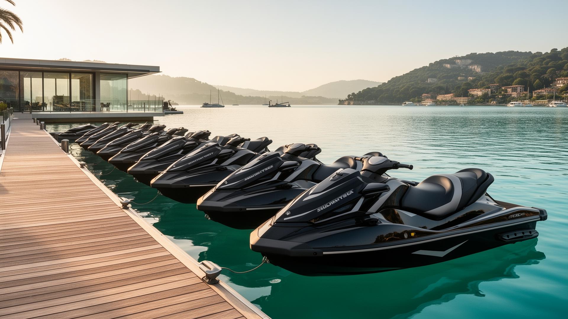 10 prémium jet ski a kikötőben